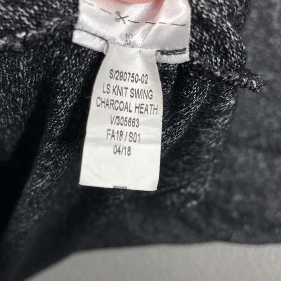 Old Navy LS Knit Swing Dress Womens M Charcoal Heath Long Sleeve Scoop Neck 9233 - Picture 6 of 8